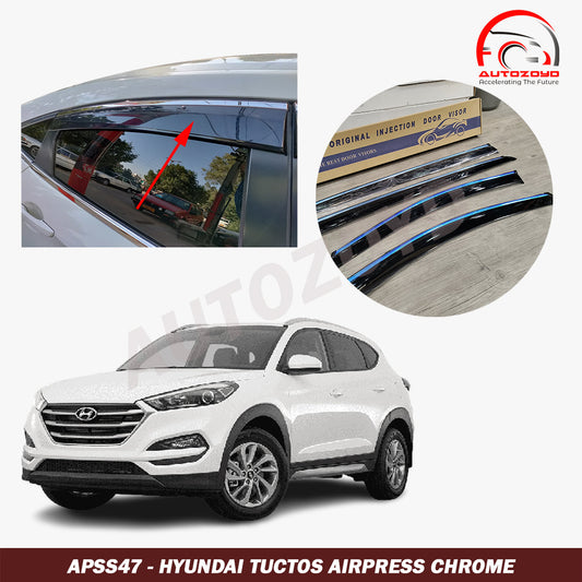 Hyundai Tucson Airpress Chrome - Hyundai Tucson 2020/2021/2022/2023(3rd Generation) - Window Visors / Sunvisors Airpress