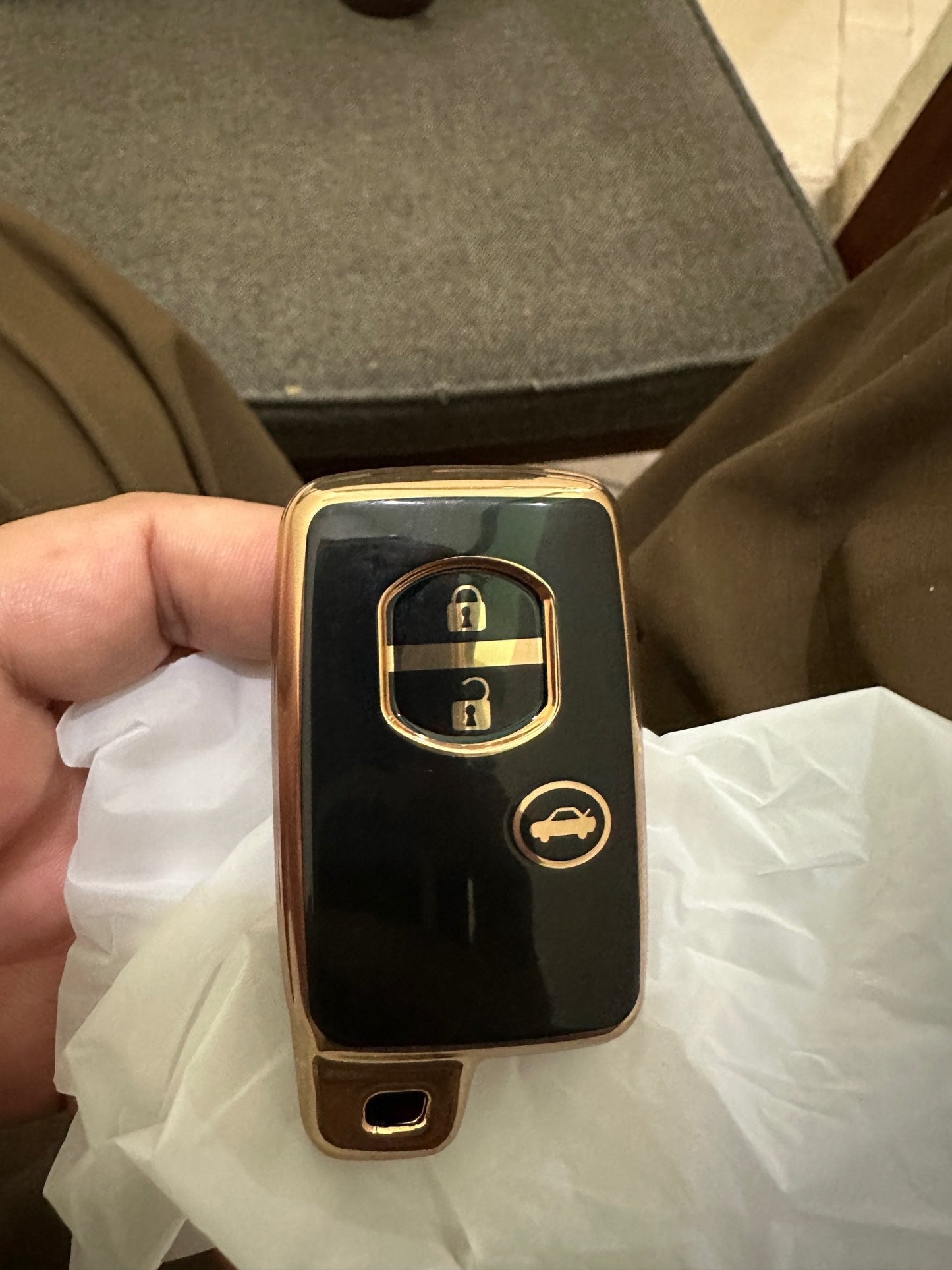 Toyota Land Cruiser Black Golden TPU Key Cover