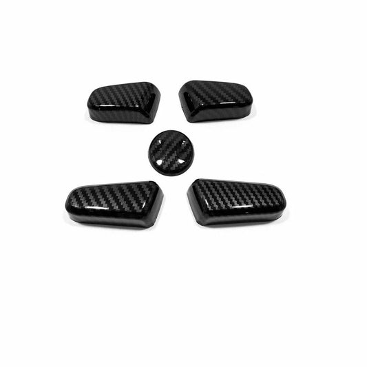 KIA Sportage Seat Control Button Trim Carbon Fiber - KIA Sportage AWD/FWD 2020,2021,2022,2023(4th Generation) - Carbon Fiber Pattern/Carbon Fiber