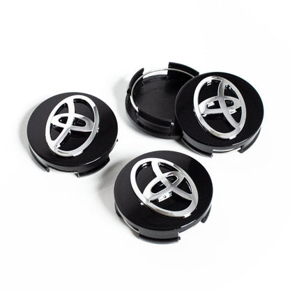 Toyota Wheel Rim Centre Cap Cover Toyota Original Black 4pc