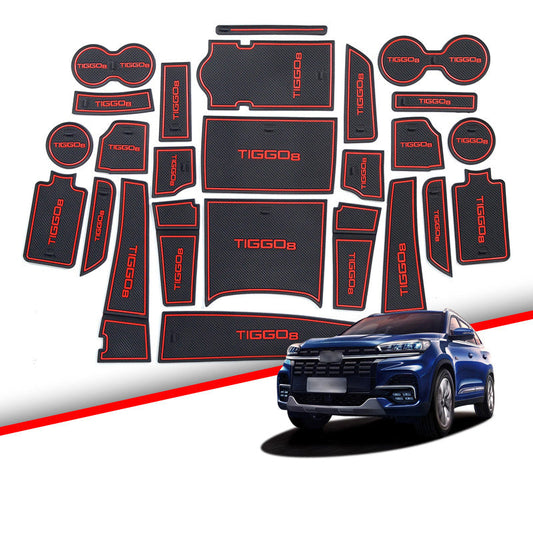Cherry Tiggo 8 Interior Pvc Mats - Interior Groove Mats/Cup Holder Slot Mats/Interior Mats