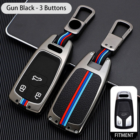 Audi A4 Zinc Alloy Car Key Case Cover - Metal Zinc Alloy Key Shell,Key Fob Cover for