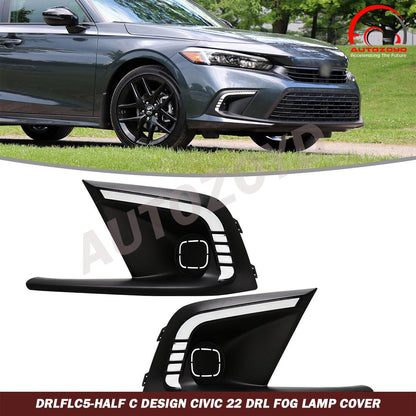 Civic 2022 Half C Design DRL Fog Lamp Cover