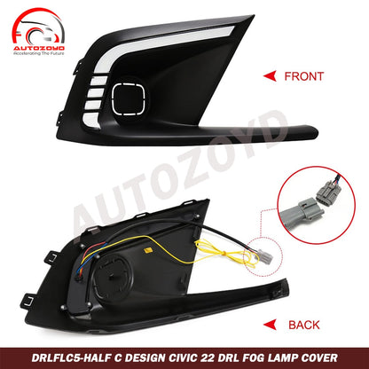 Civic 2022 Half C Design DRL Fog Lamp Cover