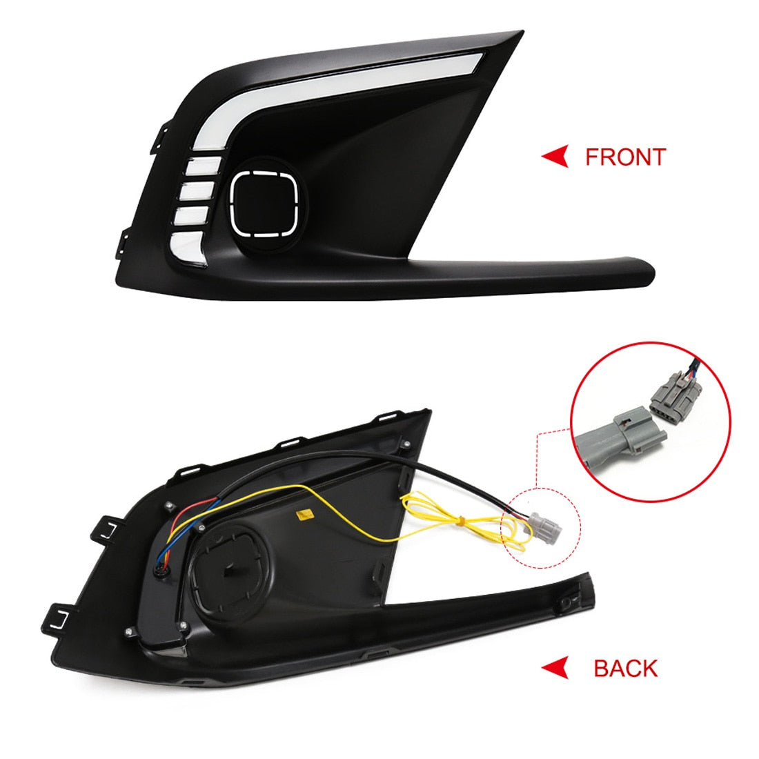 Civic 2022 Half C Design DRL Fog Lamp Cover