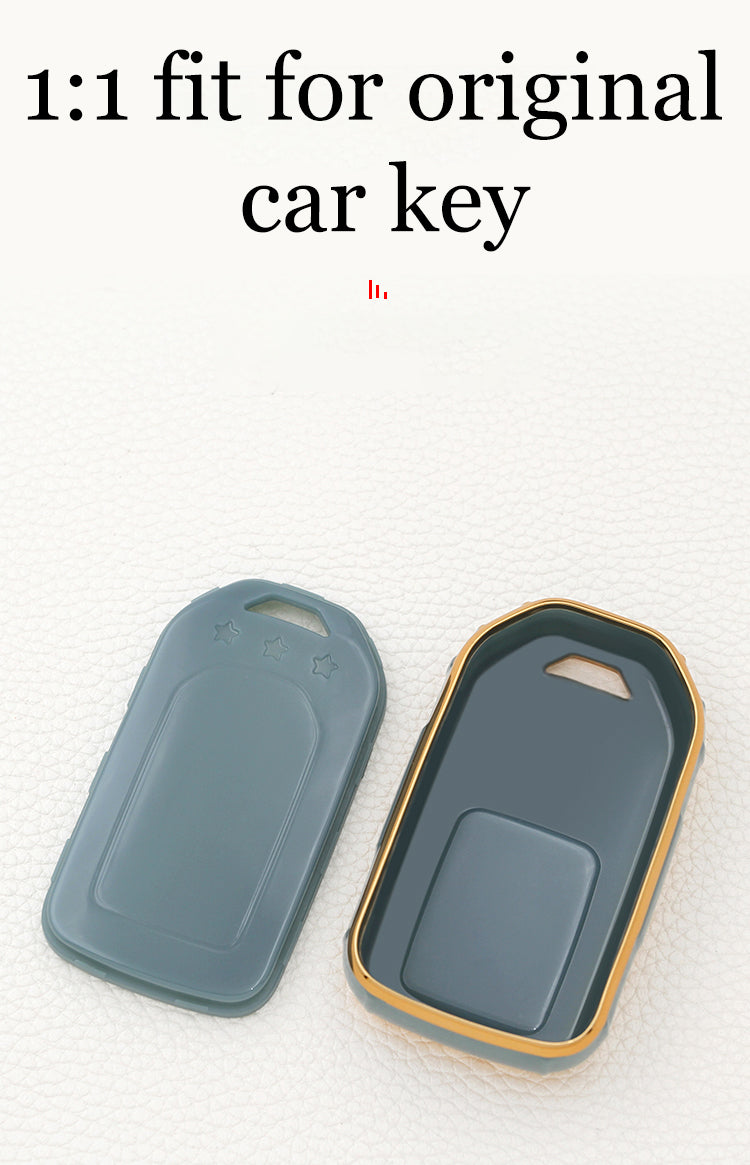 Honda Civic 2016-2021 TPU Key Cover Sea Green Gold