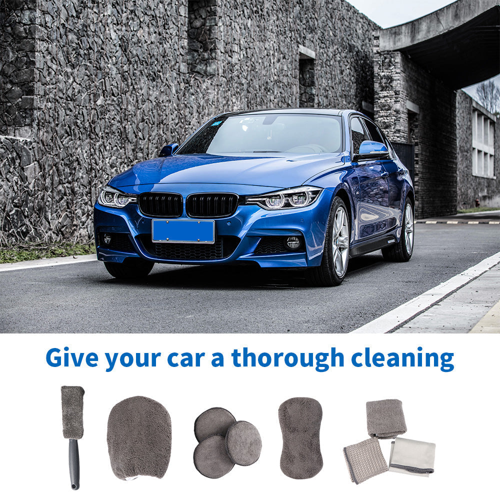 Microfibre Car Cleaning Kit 9pc