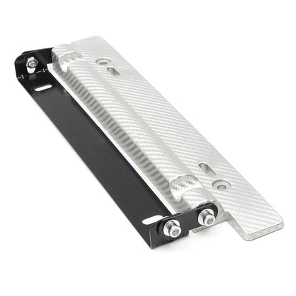 Number Plate Tilter Carbon Fibre Silver