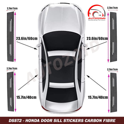 Honda Door Sill Stickers Carbon Fibre