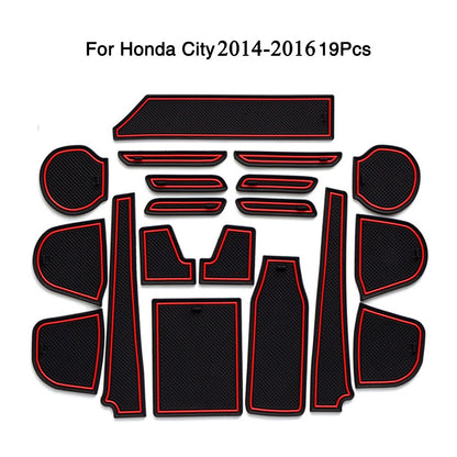 Honda CIty 2022 Interior PVC Mats - Honda City 2022,2023(6th Generation) - Interior Groove Mats/Cup Holder Slot Mats/Interior Mats