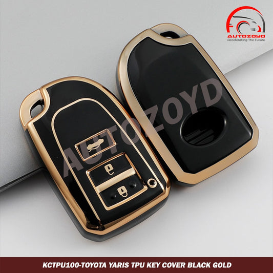 Toyota Yaris Tpu Key Cover Black gold