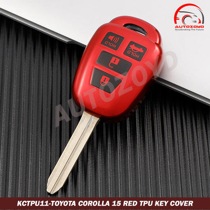 Toyota Corolla 15 Red TPU Key Cover