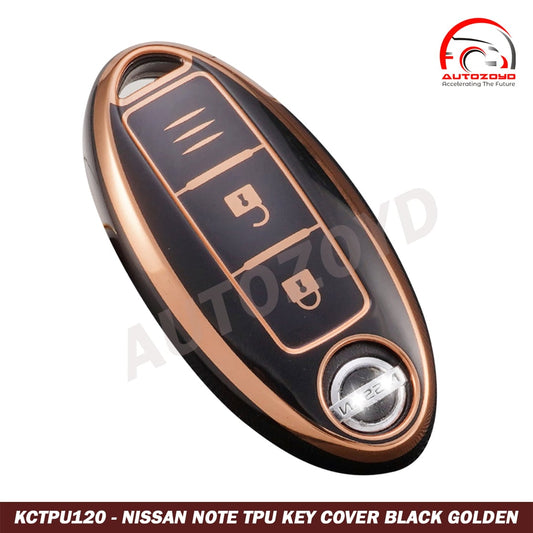 Nissan Note TPU Key Cover Black Golden