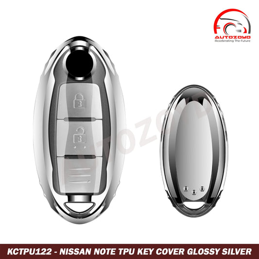 Nissan Note Tpu key Cover Glossy Silver