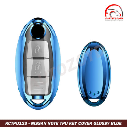 Nissan Note TPU Key Cover Glossy Blue