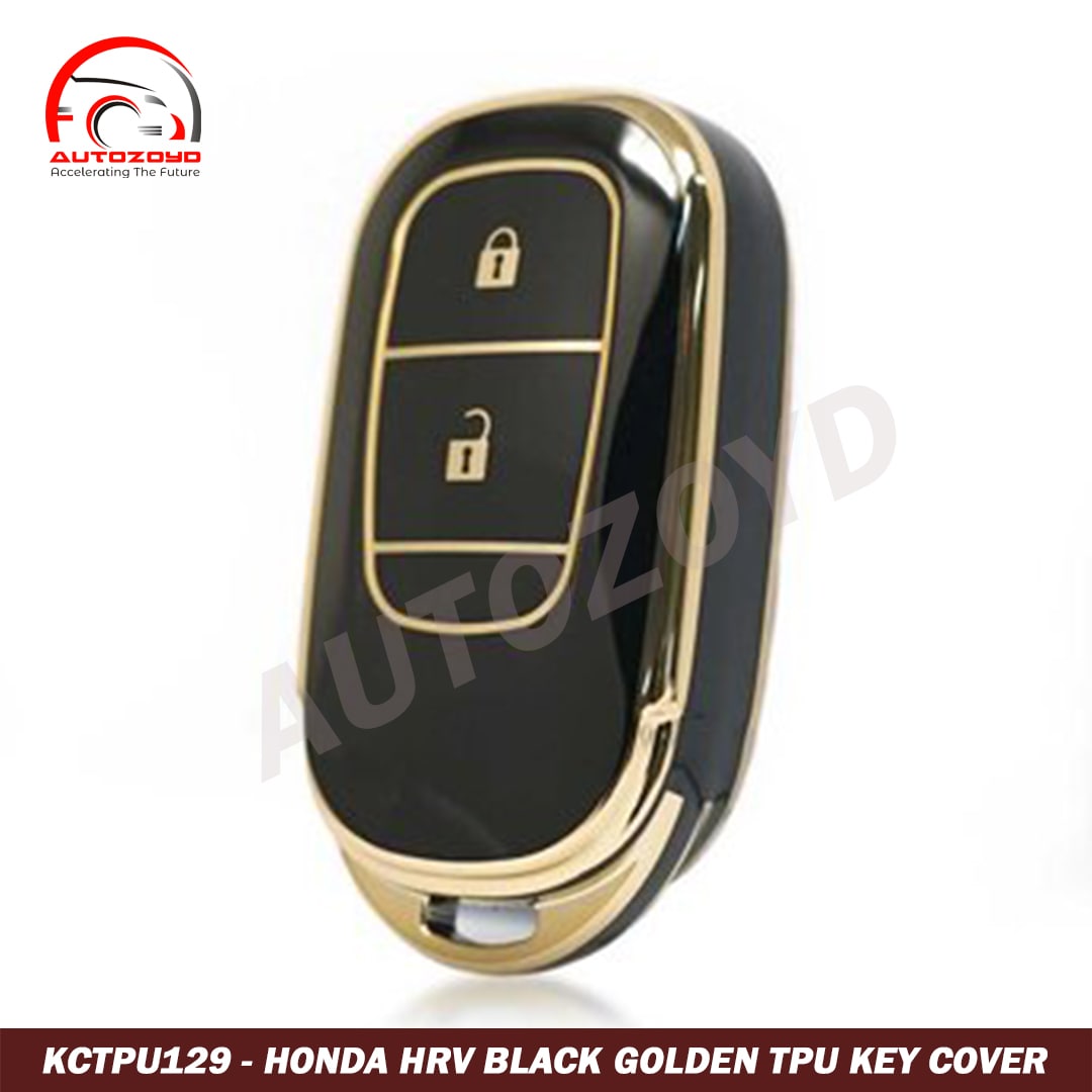 Honda HRV TPU Key Cover Black Gold