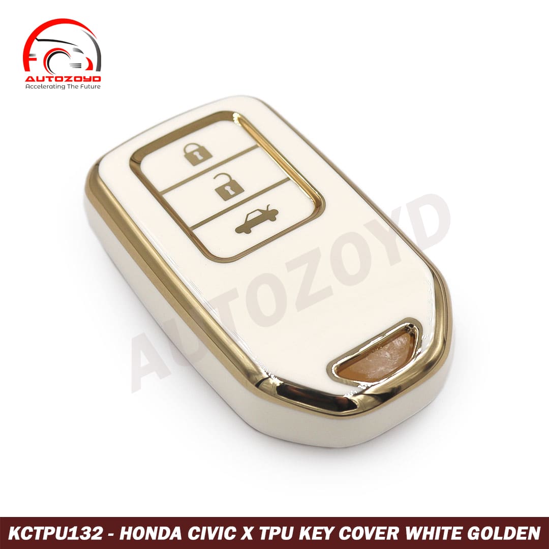 Honda Civic 2016-2021 TPU Key Cover White Gold