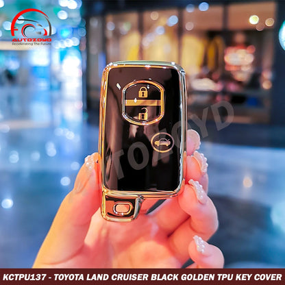 Toyota Land Cruiser Black Golden TPU Key Cover