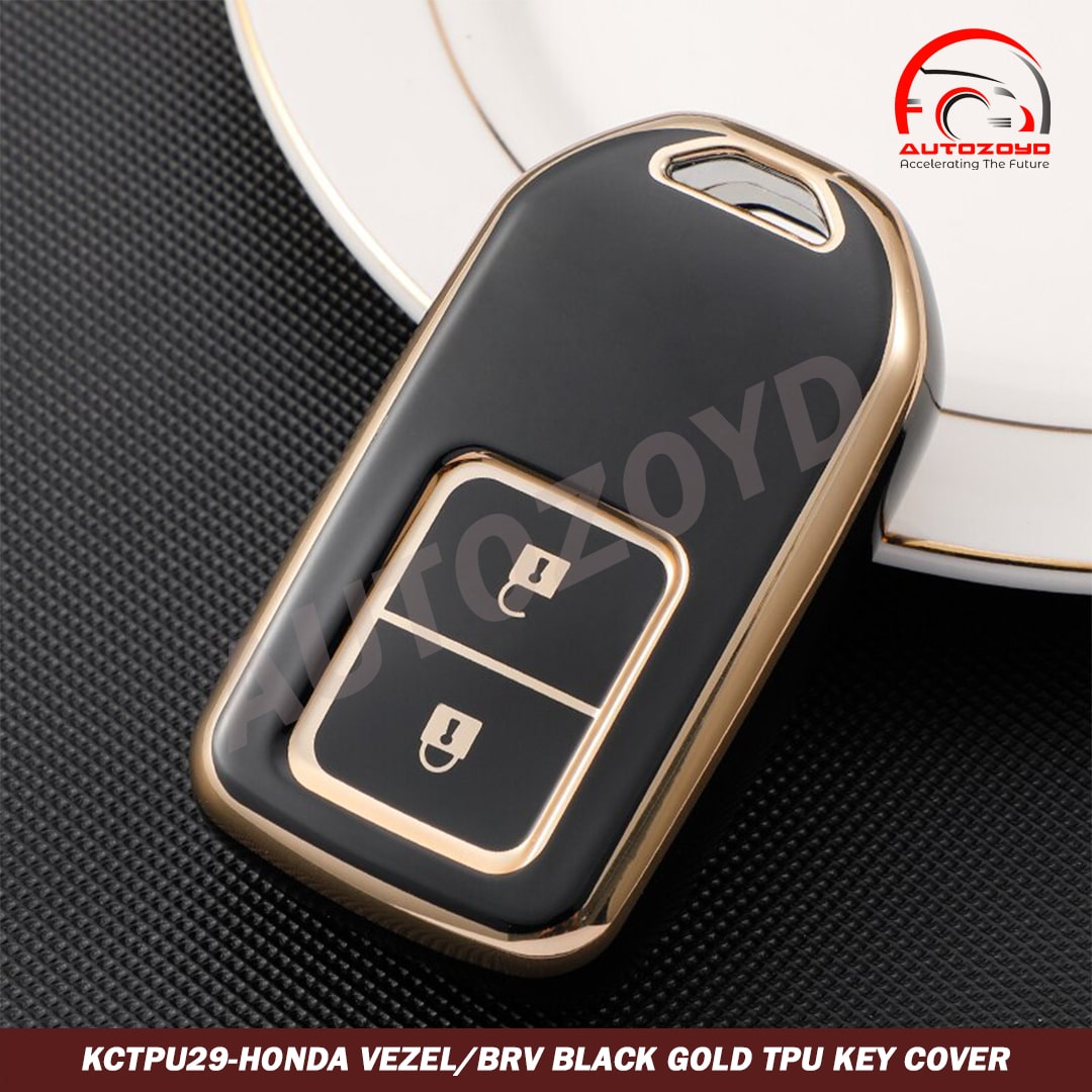 Honda Vezel TPU Key Cover Black Gold