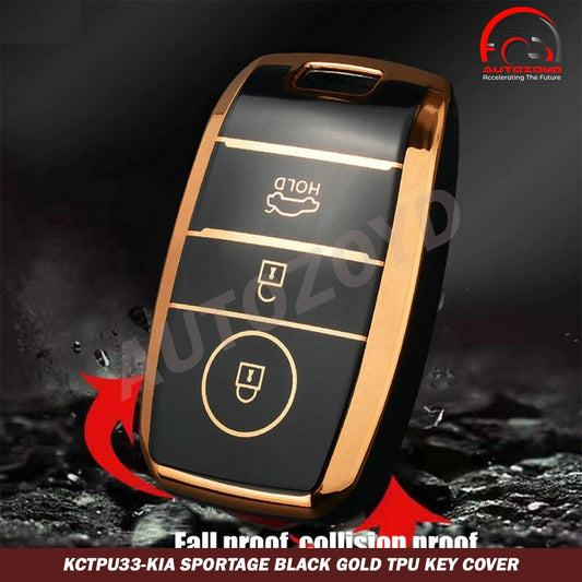 KIA Sportage Black Gold TPU Key Cover