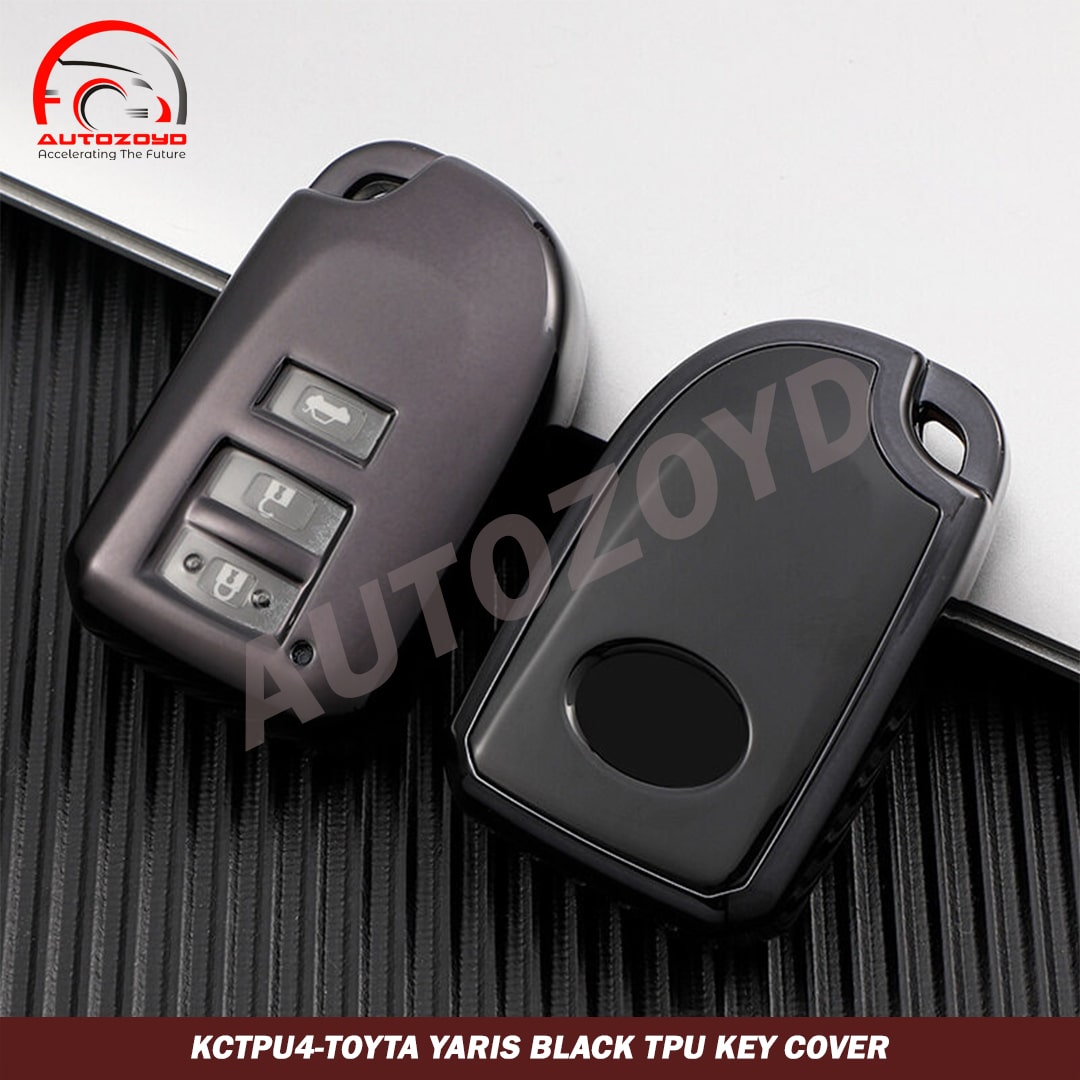 Toyta Yaris Black TPU Key Cover