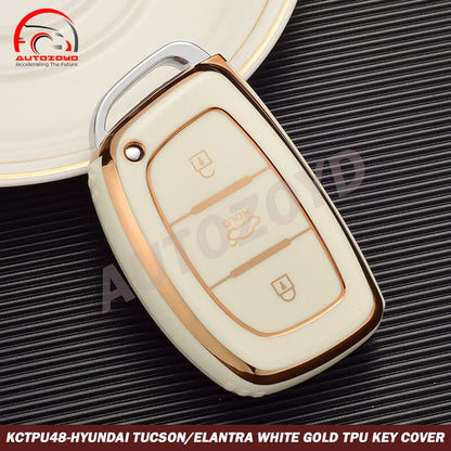 Hyundai Tucson/Elantra White Gold TPU Key Cover