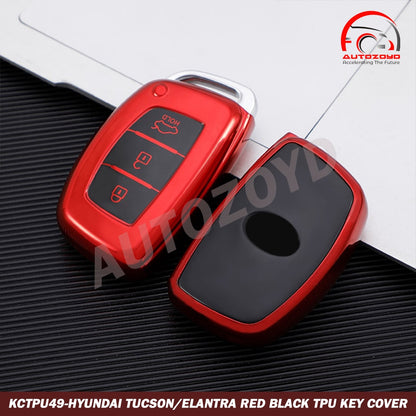 Hyundai Tucson/Elantra Red Black  TPU Key Cover