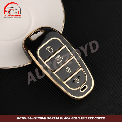 Hyundai Sonata Black Gold TPU Key Cover