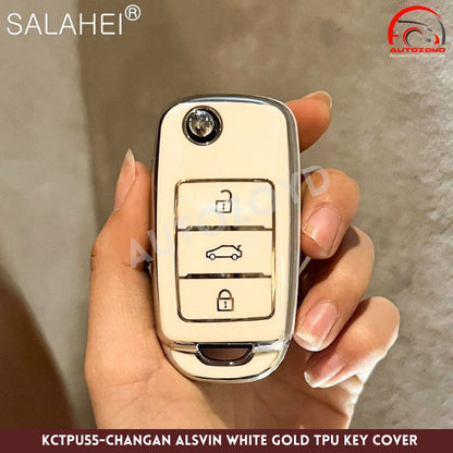 Changan Alsvin White Gold TPU Key Cover