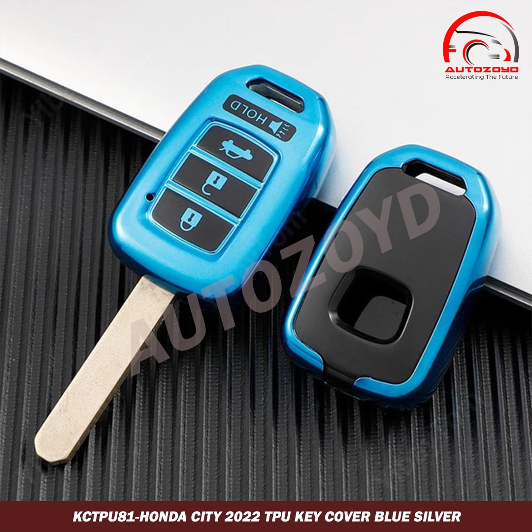 Honda City 2022 TPU Key Cover Blue Black