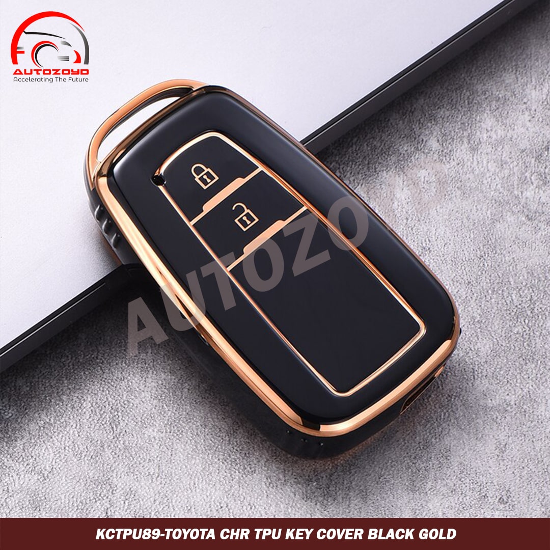 Toyota CHR TPU Key Cover Black Gold