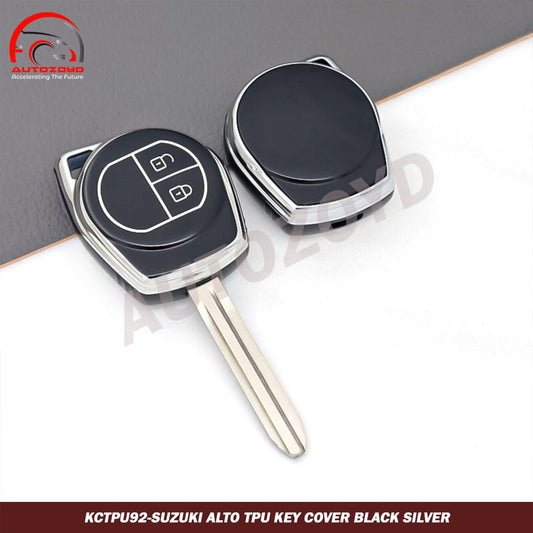 Suzuki Alto TPU Key Cover Black Silver