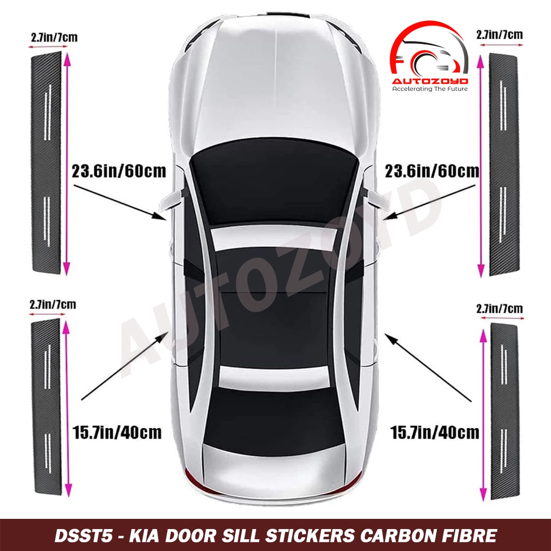 KIA Door Sill Stickers Carbon Fibre