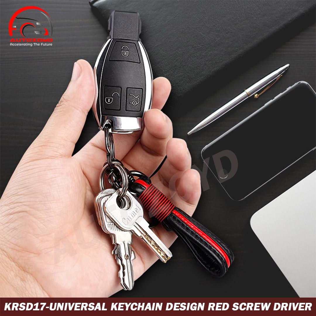 Universal Screw Driver Keychain Red