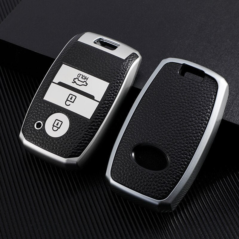 KIA Sportage Silver Black TPU Key Cover - KIA Sportage AWD/FWD 2020,2021,2022,2023(4th Generation) - Premium Quality Thermoplastic polyurethane TPU Car Key Shell Cover