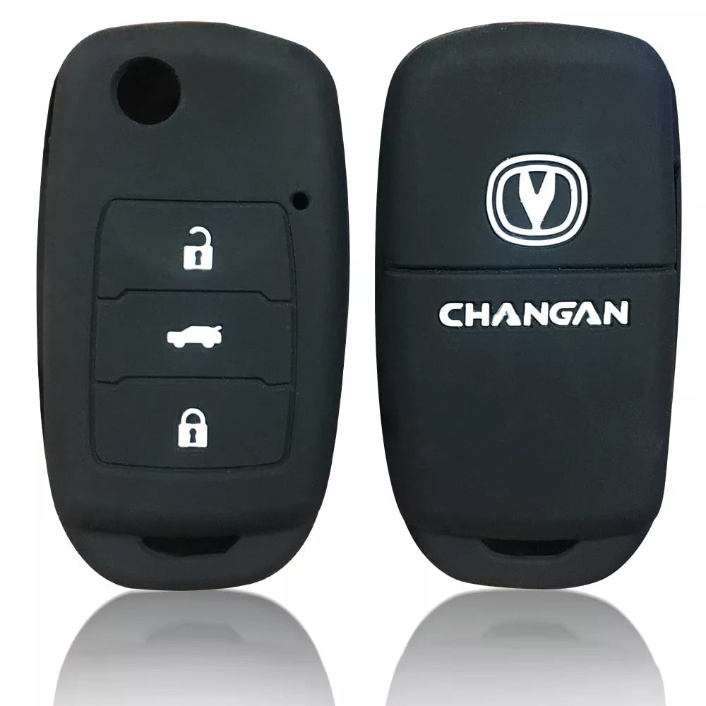 Changan Karvaan Key Cover Silicone Soft Silicone Key Cover Carbon Fiber Pattern