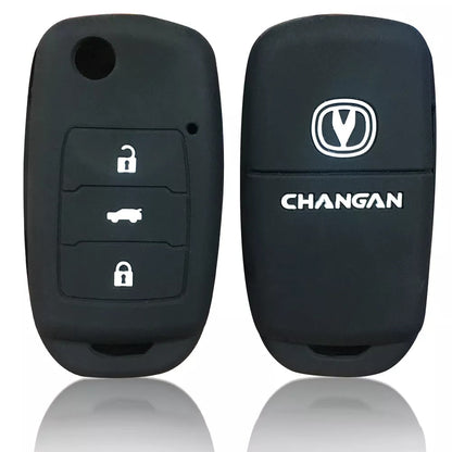 Changan Alsvin Key Cover Silicone Soft Silicone Key Cover Carbon Fiber Pattern