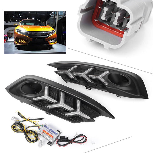 Y Arrow Design Civic X DRL Fog Lamp Cover