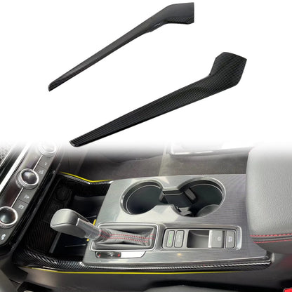 Honda Civic 2022 2pc Gear Box Cover Trim Carbon fiber - Honda Civic X 2016,2017,2018,2019,2020,2021,2022(10th Generation) - Carbon Fiber Pattern/Carbon Fiber