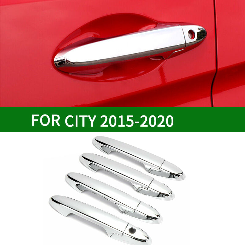 Honda City 2009-2020 Chrome Handle - Honda City 2009,2010,2011,2012,2013,2014,2015,2016,2017,2018,2019,2020,2021(5th Generation) - Door Chrome Handle Covers/Door Handle Trim/Door Handle Cover