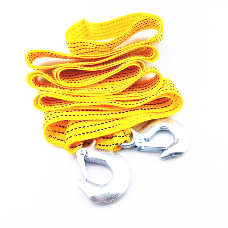 Heavy Duty Car Towing Rope Yellow With Hooks