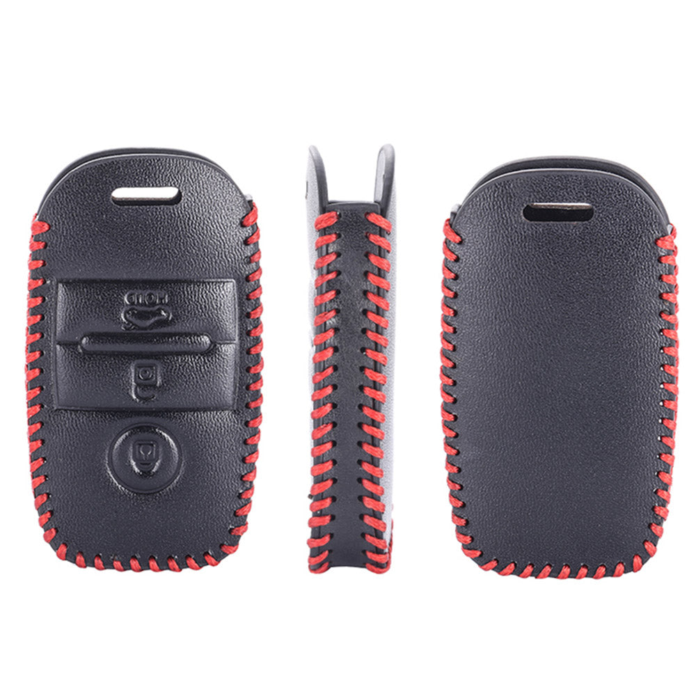 KIA Stonic Leather Red Stich Key Cover