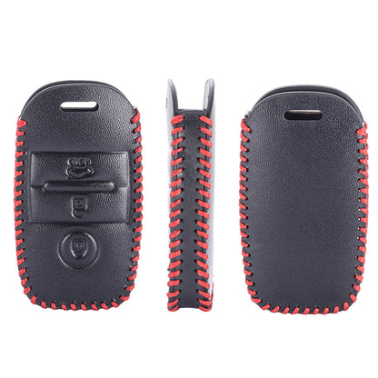 KIA Stonic Leather Red Stich Key Cover