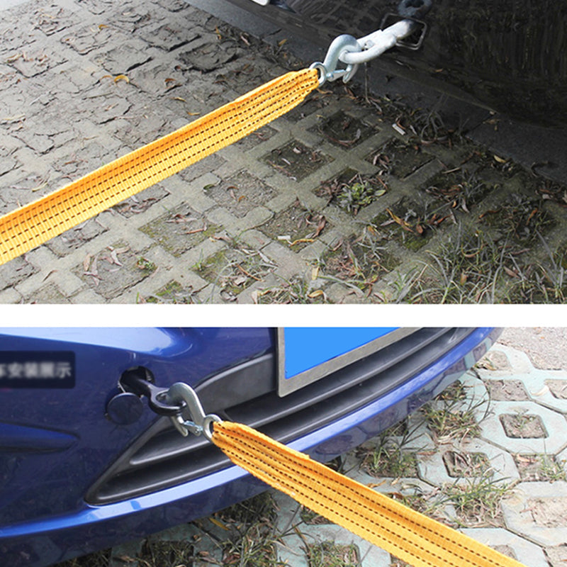 Heavy Duty Car Towing Rope Yellow With Hooks