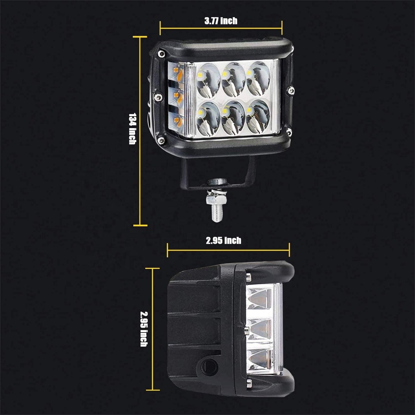 Shooter Light 36W Twin with Bracket