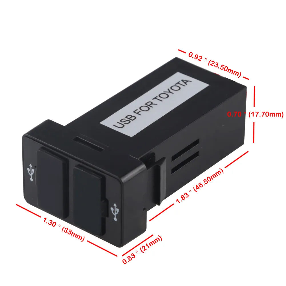 USB Charger 2 Ports Extension For Car Universal