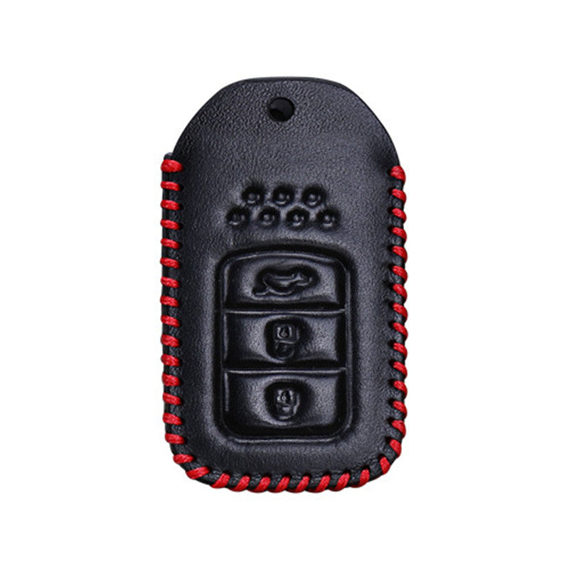 Honda City 2022 Remote Leather Red Stich Key Cover 4