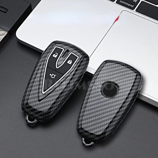 Changan Oshan X7 Carbon fiber Hard Key Cover - Carbon Fiber Pattern Hard ABS Shell Key Cover