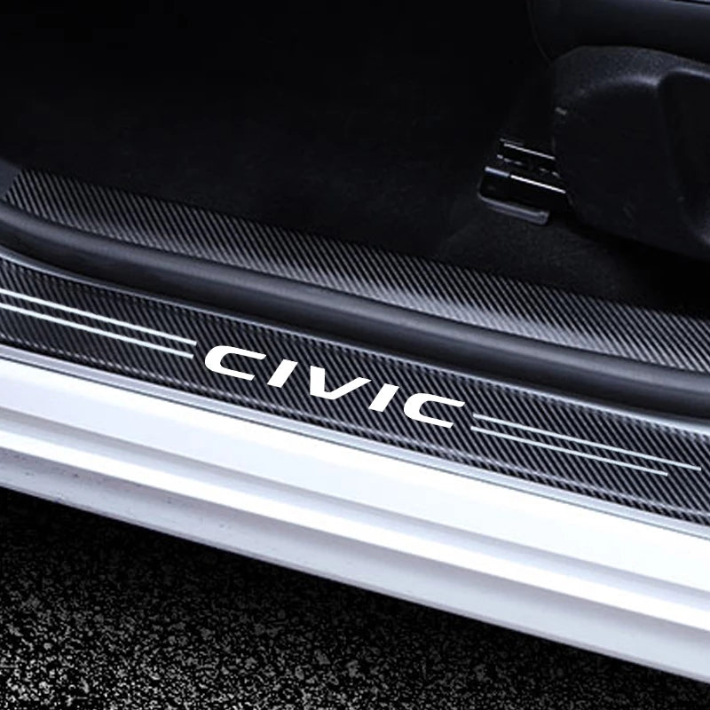 Honda Civic Carbon Fibre Door Sill Stickers