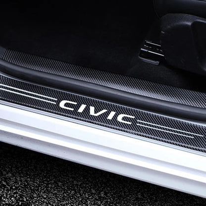 Honda Civic Carbon Fibre Door Sill Stickers